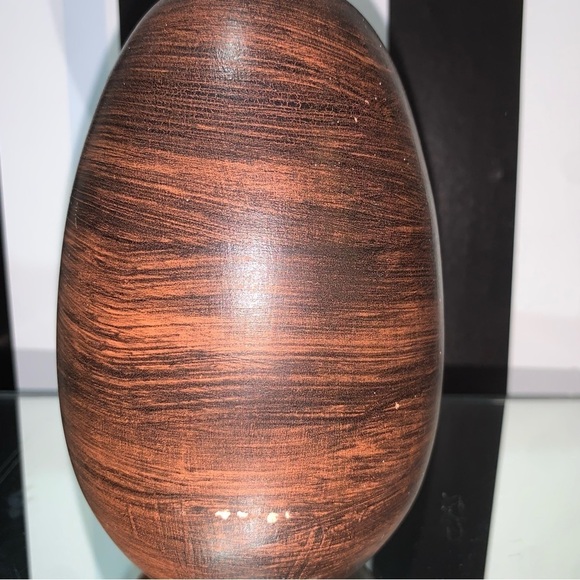 Made in 1969 Handmade Vintage Pottery Vase Glazed Brown Floral - Picture 7 of 10